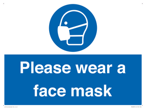 Please wear a face mask